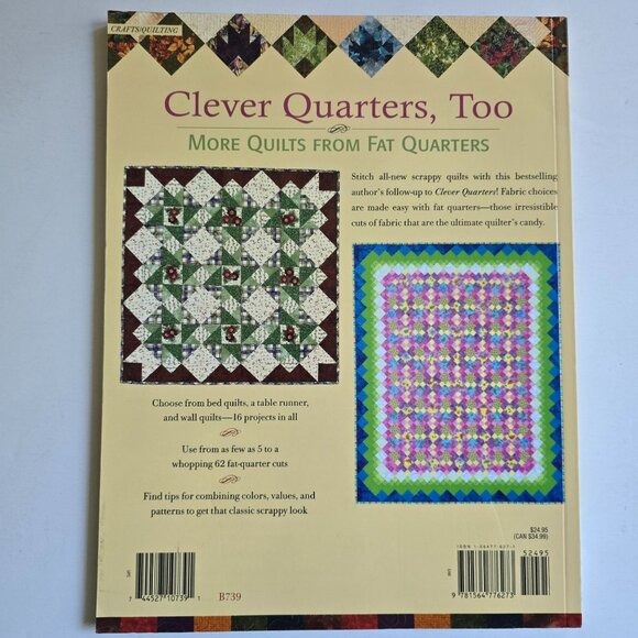 Clever Quarters Too More Quilts from Fat Quarters 2006 Paperback By Susan Teegar - Picture 6 of 8
